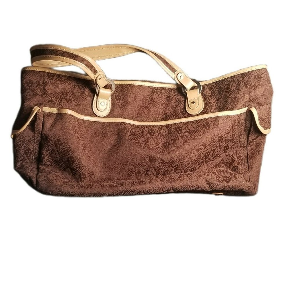 Anne Klein Lion Logo Tote Luggage Bag 18x12x5" Poc